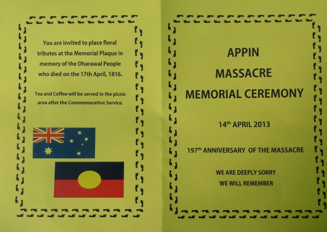 Appin Massacre Memorial booklet